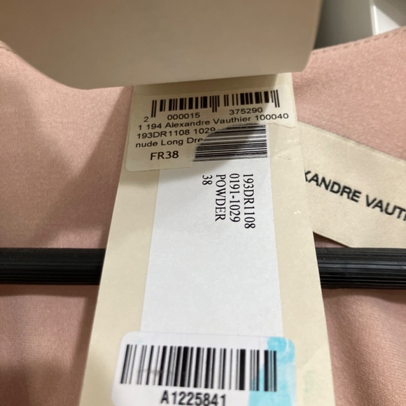 Alexandre Vauthier long pink v neck dress - Picture 3 of 7